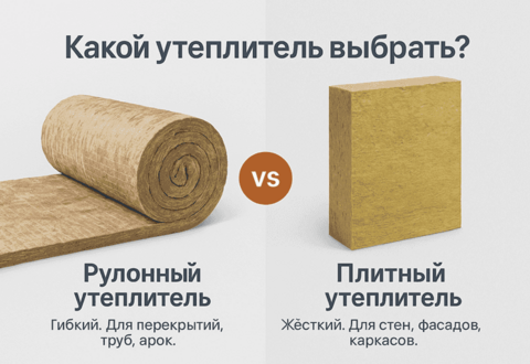 Какой утеплитель лучше: рулонный или плитный